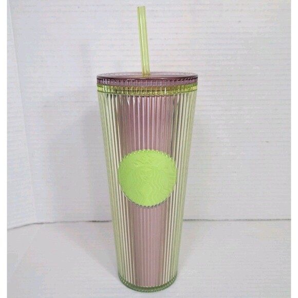 Starbucks Green Apple 24oz Cold Cup Venti Reusable Tumbler with Lid & Straw NEW - Picture 1 of 4